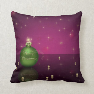 Sparkling Merry Christmas Ball Cushion