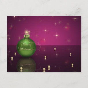 Sparkling Merry Christmas Ball Holiday Postcard
