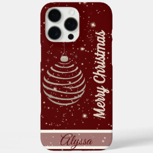 Sparkling Merry Christmas Ornament iPhone 16 Pro Max Case