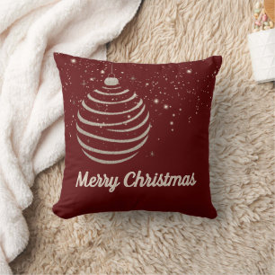 Sparkling Merry Christmas Ornament Cushion
