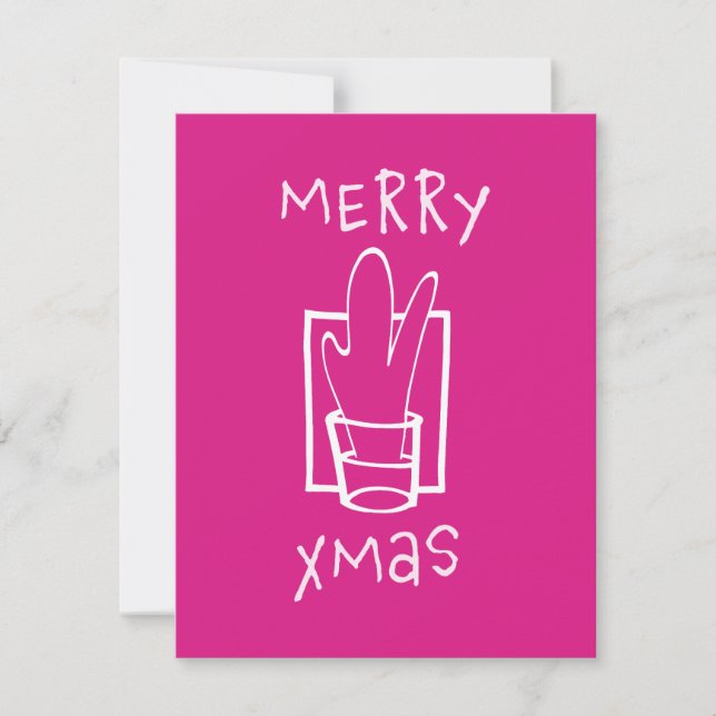 Sparkling Merry Xmas Holiday Card (Front)