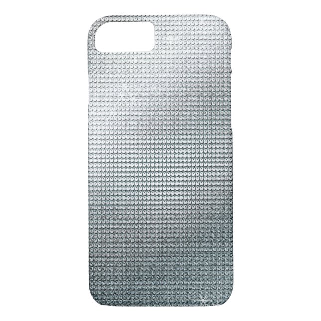 Sparkling Metallic Silver Sequin Case-Mate iPhone Case (Back)