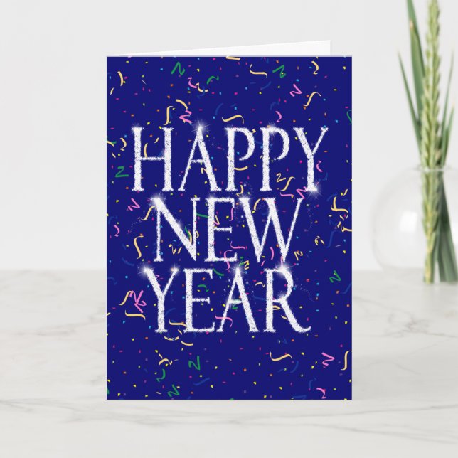 Sparkling New Year Holiday Card (Front)