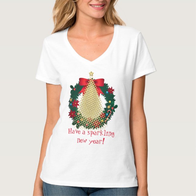 Sparkling New Year Holiday T-Shirt (Front)