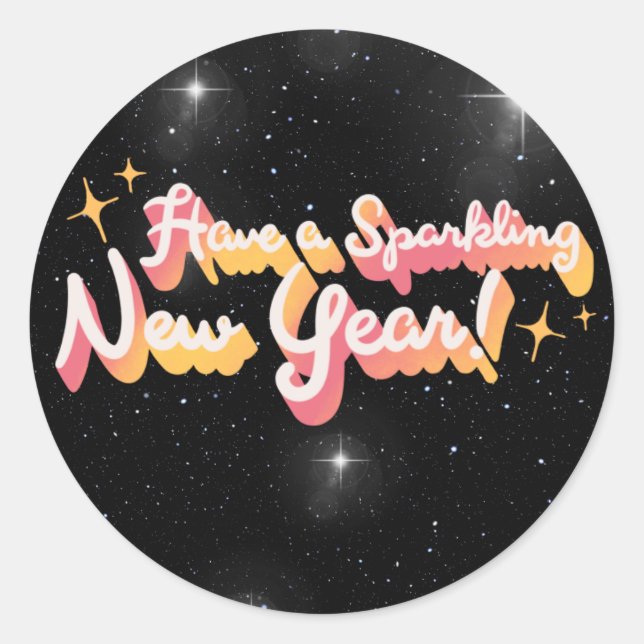 Sparkling new year Sticker (Front)