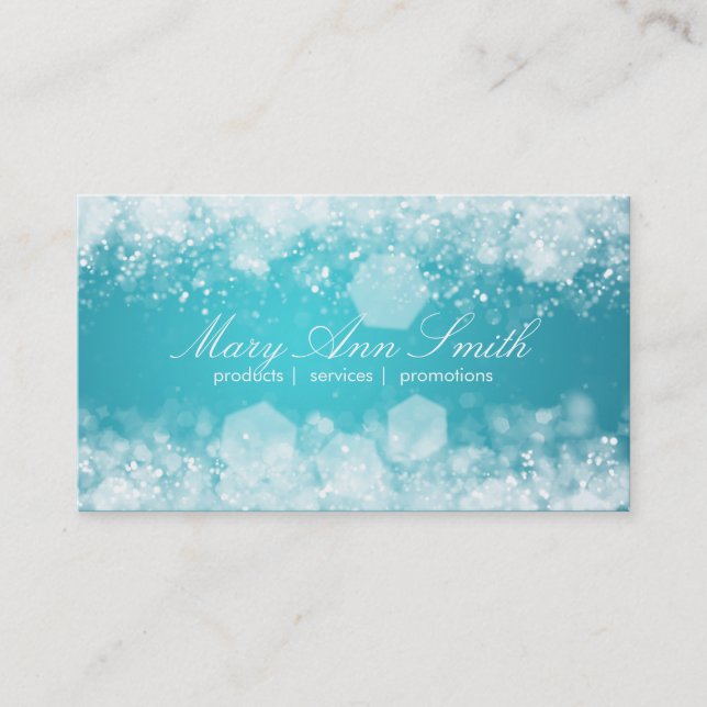 Sparkling Night Blue Professional Business Card (Front)