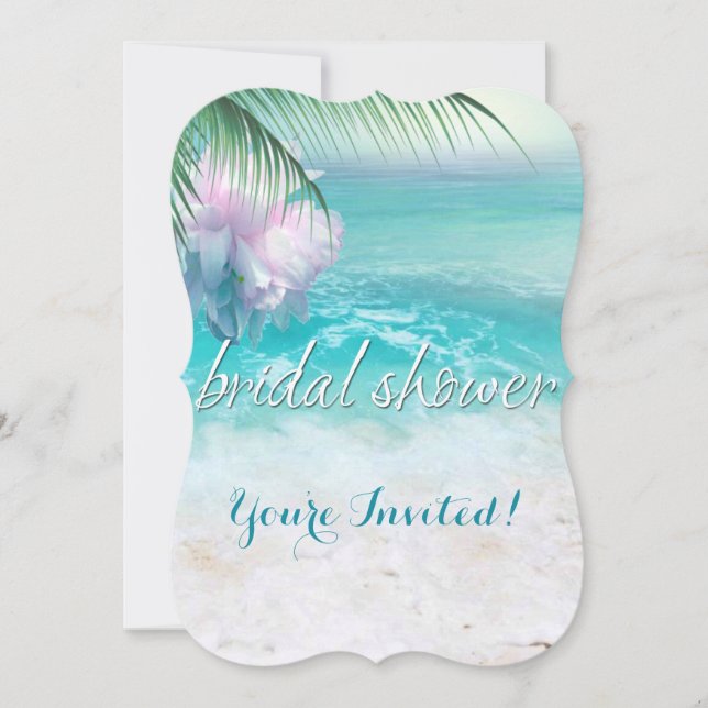 SPARKLING OCEAN WATERS Bridal Shower Invitation (Front)