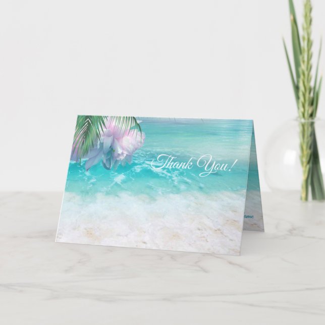 SPARKLING OCEAN WATERS Thank You Card (Front)