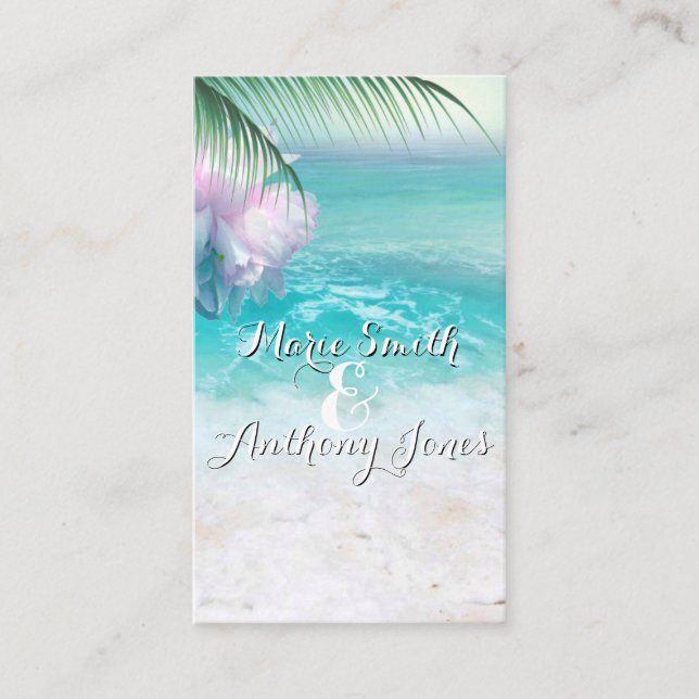 SPARKLING OCEAN WATERS Website Wedding Card (Front)