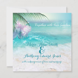 SPARKLING OCEAN WATERS Wedding Invitation