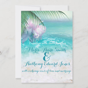 SPARKLING OCEAN WATERS Wedding Invitation