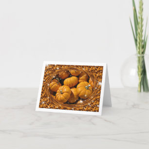 Sparkling Orange Pumpkins and Swirled Tiled Border Card
