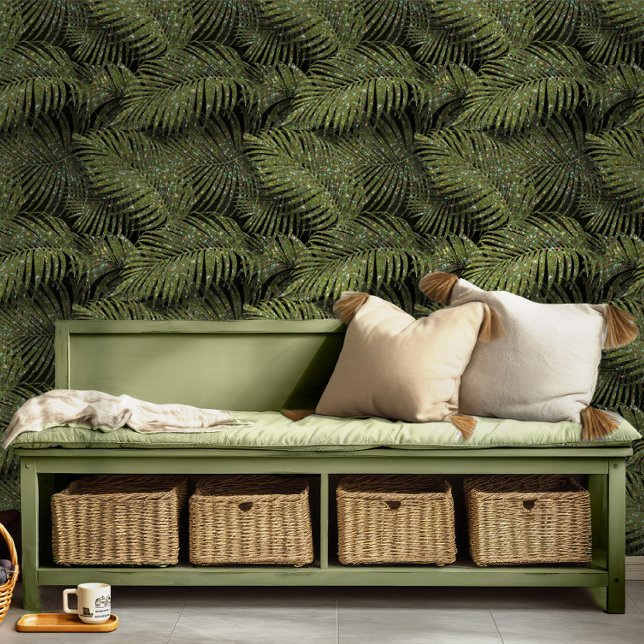 Sparkling Palm Leaves Green ID831 Wallpaper (Creator Uploaded)