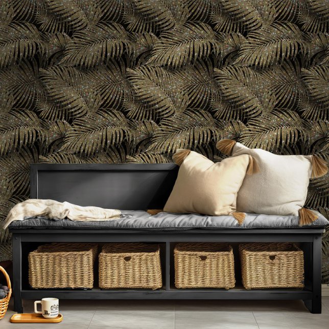 Sparkling Palm Leaves Pattern Gold ID831  Wallpaper (Creator Uploaded)