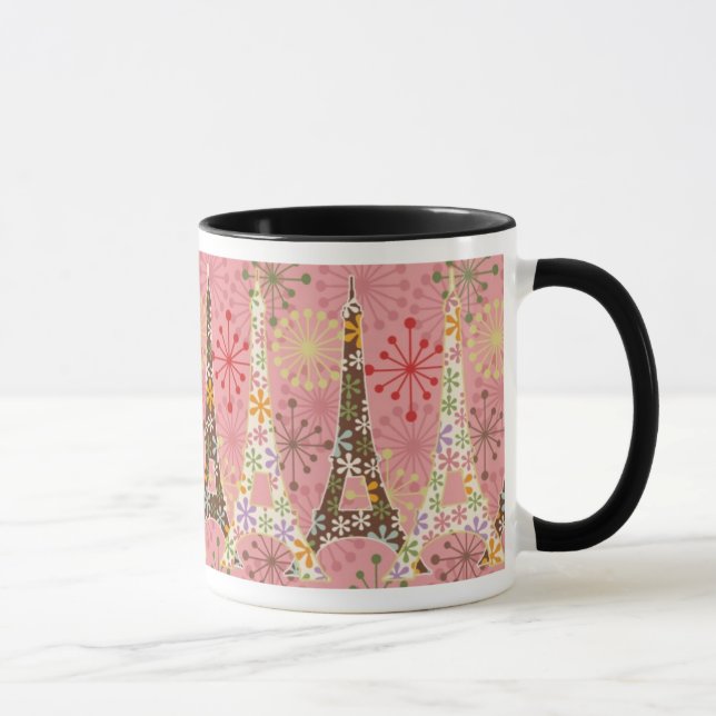 Sparkling Paris in Pink Mug (Right)