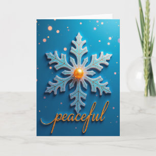 Sparkling Peaceful Snowflake Card