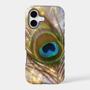 Sparkling Peacock Feather iPhone Case
