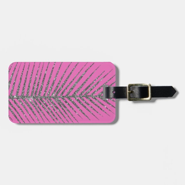 Sparkling Pink Glitter  Luggage Tag (Front Horizontal)