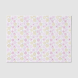 Sparkling Pink Snowflakes Tissue Paper