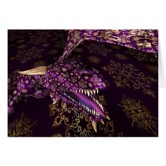 Sparkling Purple Dragon Card