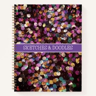 Sparkling purple sequin Notebooks