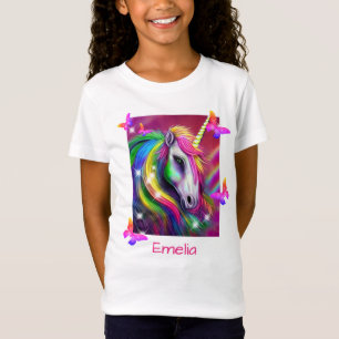 Sparkling Rainbow Unicorn Head T-Shirt