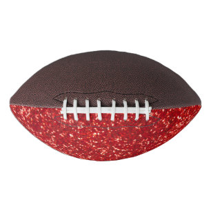 Sparkling Red Glitter American Football