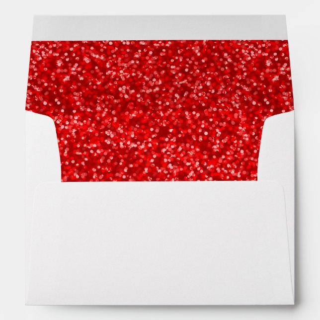 Sparkling Red Glitter Envelope (Back (Bottom))