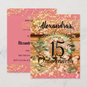 Sparkling Rose Gold Quinceañera Princess Spanish