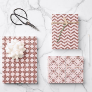Sparkling Rose Gold Wrapping Paper Sheet