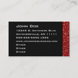 Sparkling Ruby Border Business Card - Customised