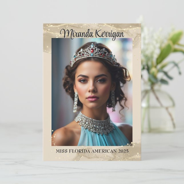 Sparkling Sand Pageant Autograph Card QR Code (Standing Front)