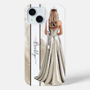Sparkling Sand Pageant Portrait Blonde iPhone 15 Case