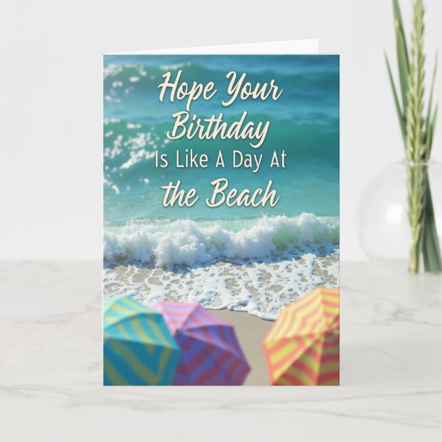 Sparkling Sea Birthday Card (Front)
