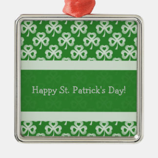 Sparkling Shamrocks Premium Square Ornament