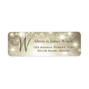 Sparkling Shiny Stars Look for Monogram Wedding