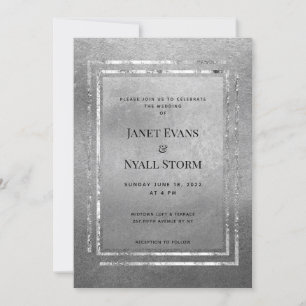 Sparkling Silver Frames Wedding Invitation