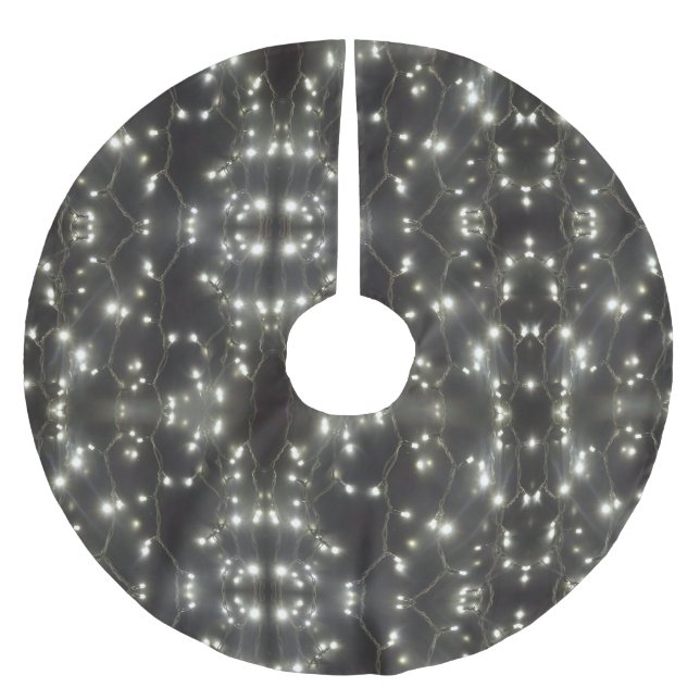 Sparkling Silver Lights Tree Skirt (Front)