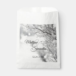 Sparkling Snow and Ice   Winter Wedding Favour Bags