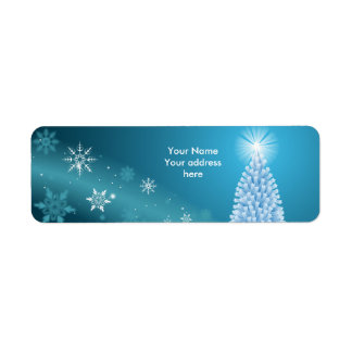 Sparkling snow landscape label personalise