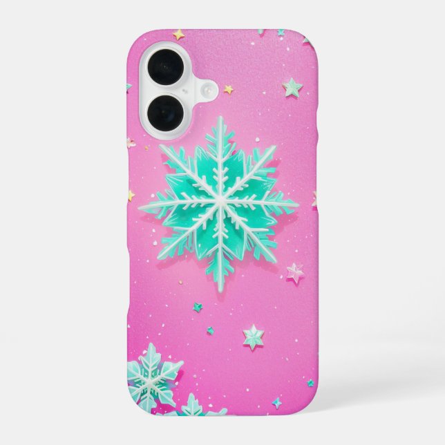Sparkling Snowflake and Stardust Phone Case (Back)
