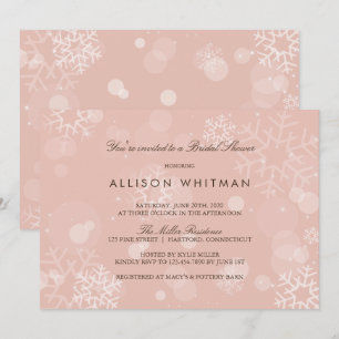 Sparkling Snowflakes Bridal Shower Invitation