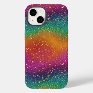 Sparkling Spectacle: Rainbow Glitter Case-Mate iPhone 14 Case