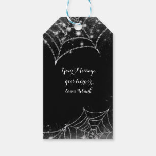 Sparkling Spiderwebs Halloween Party Favour Gift Tags