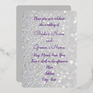“Sparkling Star” Foil Wedding Invitation