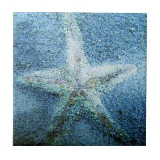Sparkling Starfish in the Sand Tile