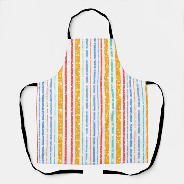 Sparkling Starry Lines Apron (Front)
