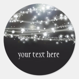 Sparkling Stars Round Sticker