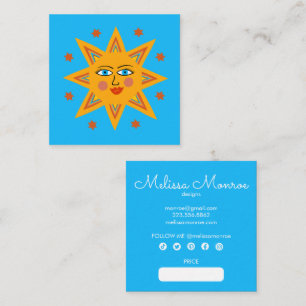 Sparkling Sun Charming Colourful CUSTOM HANG TAGS