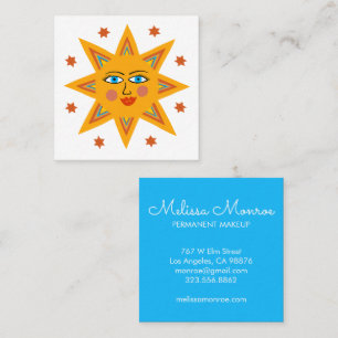 Sparkling Sun  Cute and Charming  Square Business Card